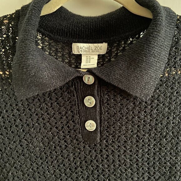 Rachel Zoe Crochet Polo - Picture 2 of 4